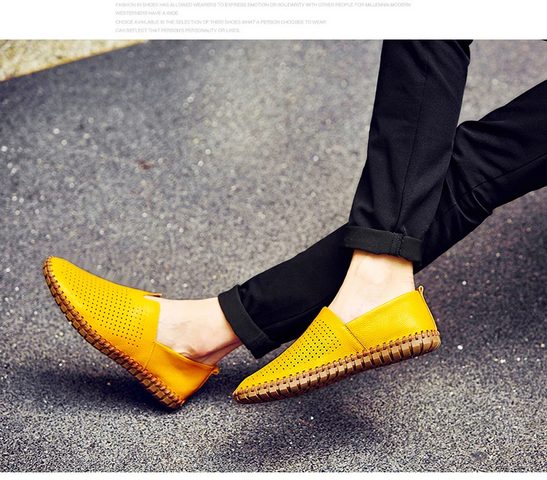 Mode männer Fahren Schuhe Handgemachte Leder Männer Müßiggänger Weiche Atmungsaktive männer Casual Schuhe Zapatillas Hombre Große Größe 38-48 – Detail 18