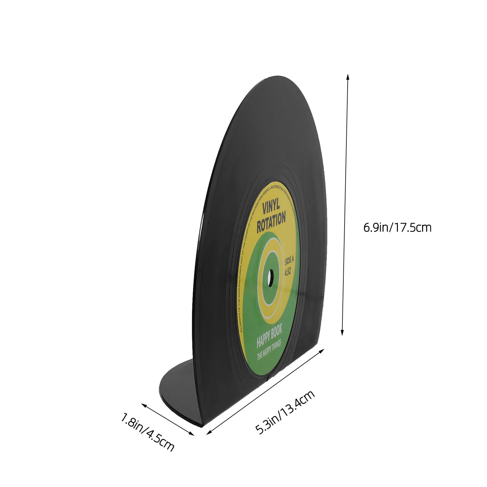1 مجموعة مسجل فينيل نمط البلاستيك Bookend حامل كتب الثقيلة لأرفف المكتب منظم الملفات سطح المكتب القراءة #6
