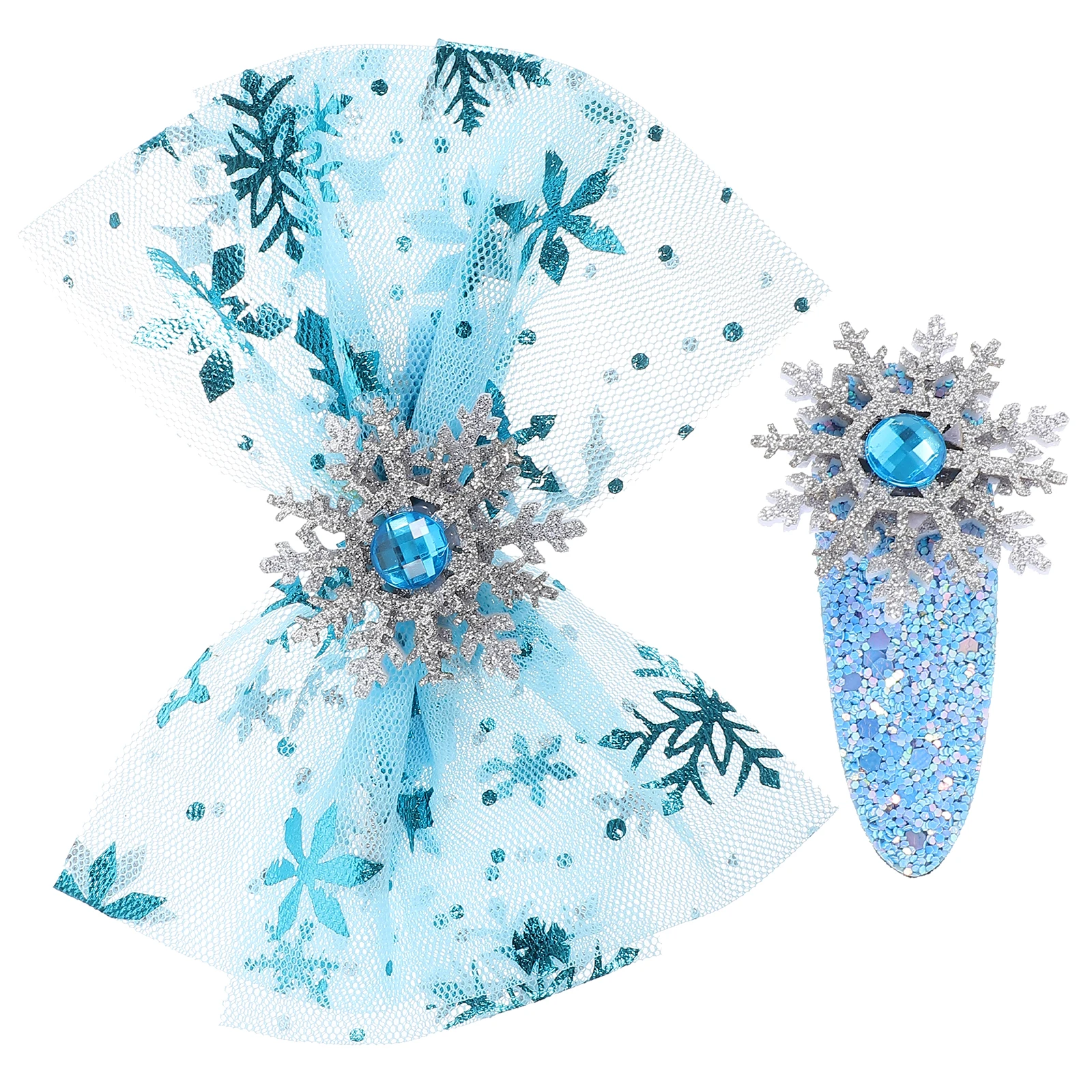

4pcs Snowflake Hairpins For Fabric Headpiece Bow Barrettes Hair Accessories Comfortable Durable Perfect Gift For