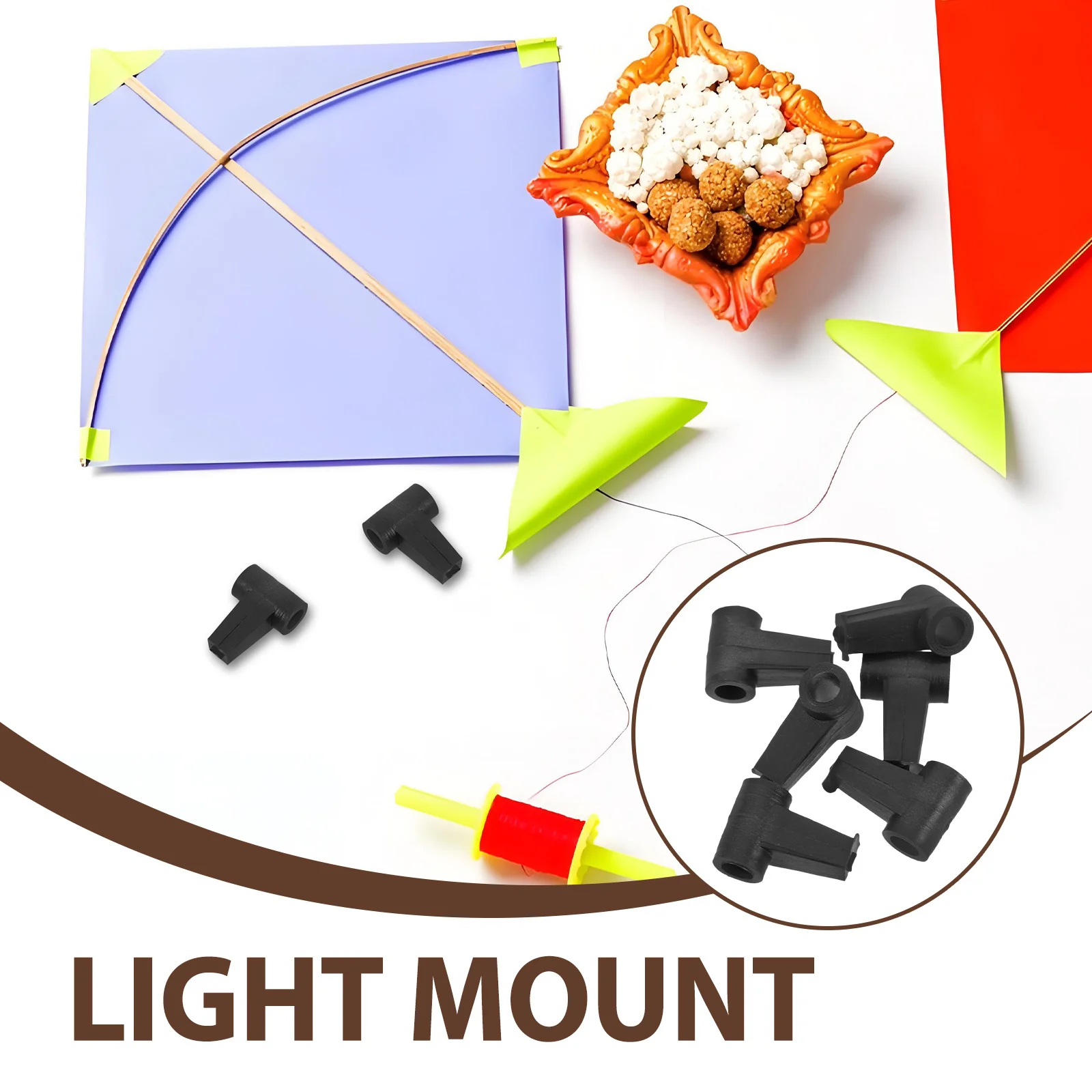 6 pçs diy quadro de plástico biela quadros conectores kite acessórios varas