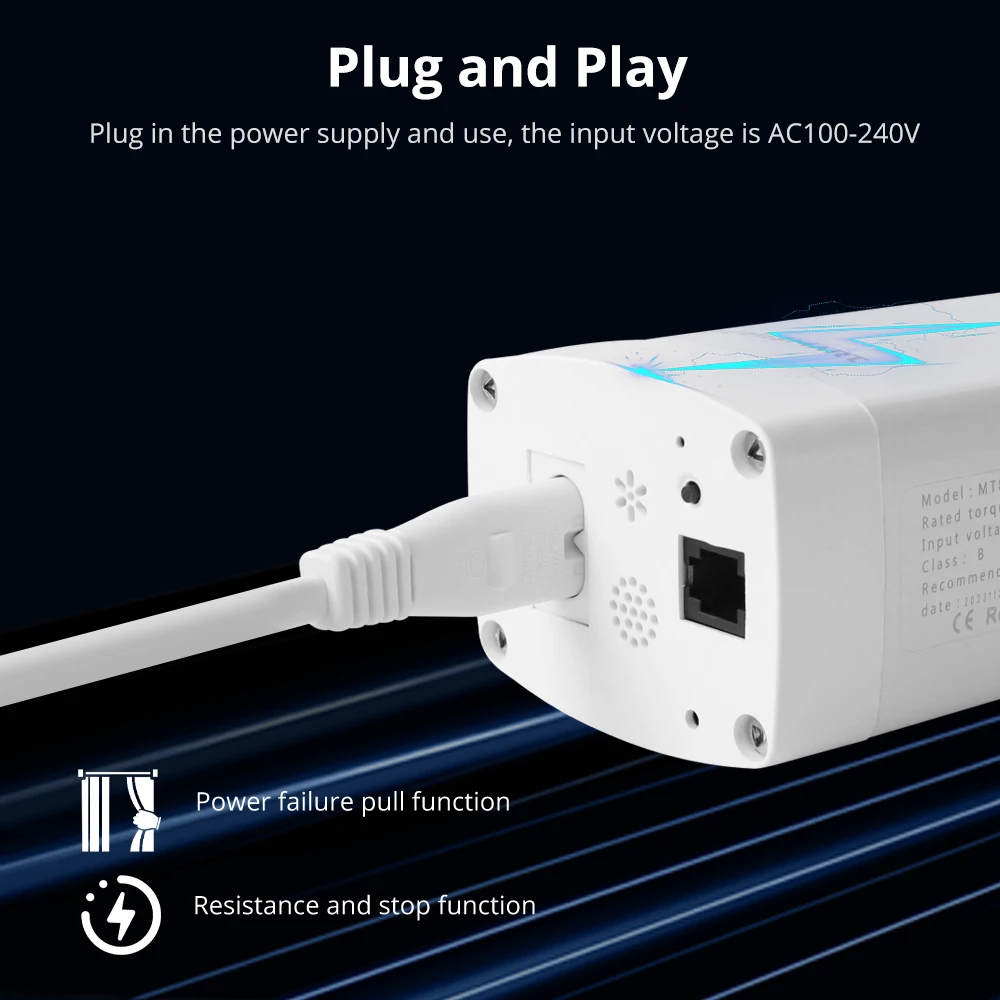 Zemismart Matter Over Thread Inteligentny silnik do zasłon przesuwnych Obsługa Google Home Smartthings Homekit Control Automatyczny system kurtyn