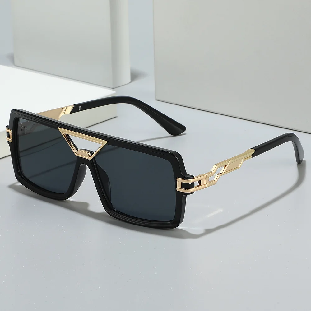 

New modern retro men's sunglasses with large frames exported from Europe and America, Ins style, street style, big brand ink