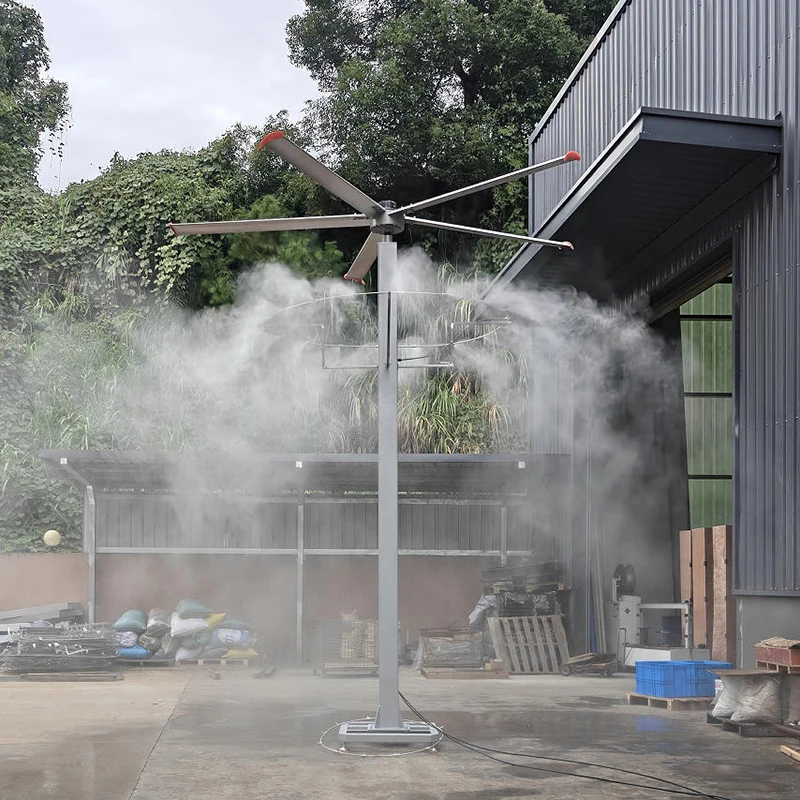 

3.7m Outdoor Waterproof Standing Garden Fan PMSM Motor Industrial Fan Large Stand Mist Spray Fan Commercial Use 220V AC
