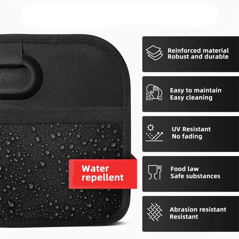 1 قطعة صندوق تخزين كبير قابل للطي-حاوية تخزين SUV سميكة كبيرة جدًا مع جيوب متعددة لسيارة SUV Minivan