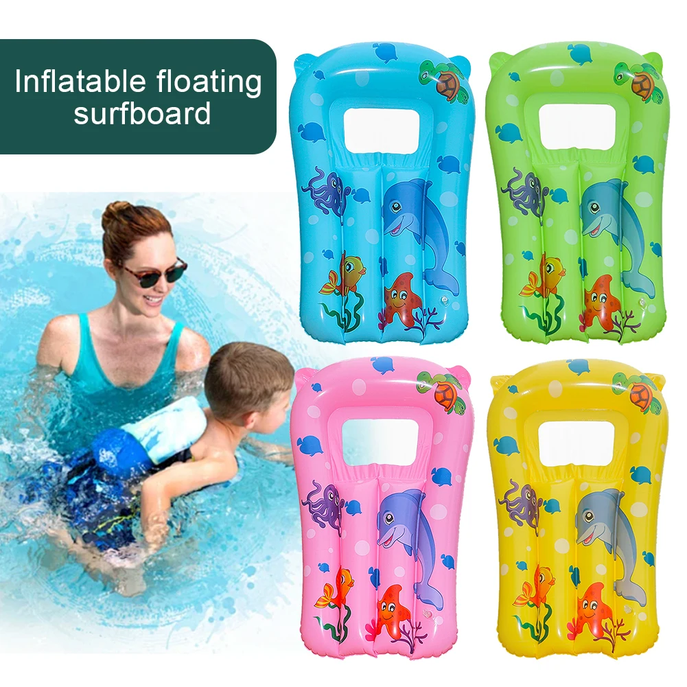 Kids Inflatable Surfboard Floatation Devices Floating Surfboard Surf Kickboard for Summer Beach Outdoor Water Sports Children