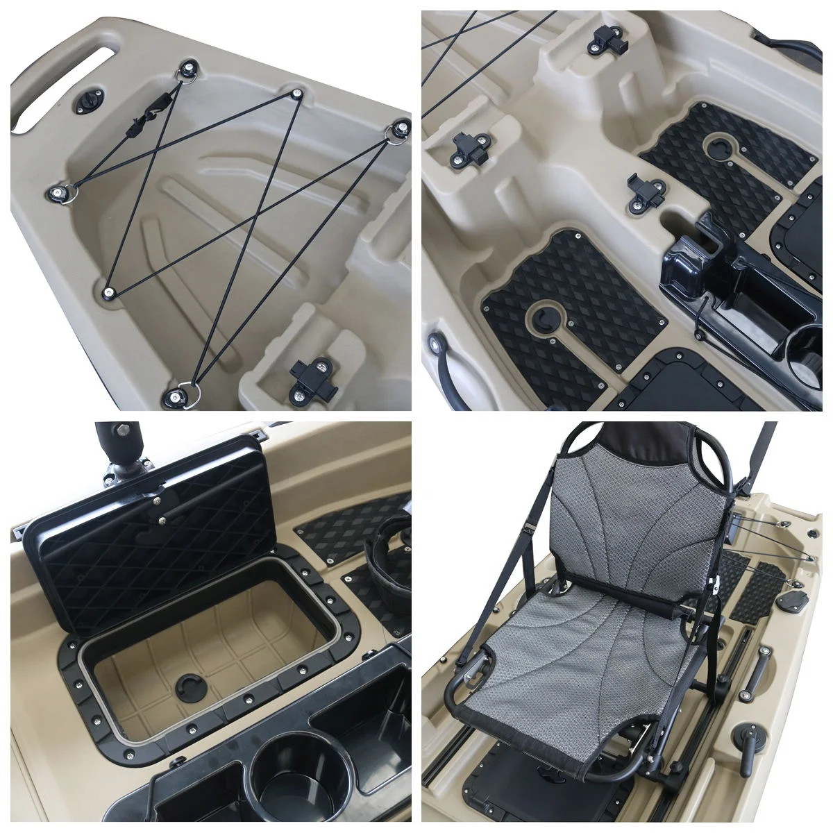 2025 NEW Modular Kayak 9.5ft Pedal Fin Drive Fishing Kayak,Super Lightweight,Foot Pedal Paddle Motorized Plastic Kajak EasyStore view 3