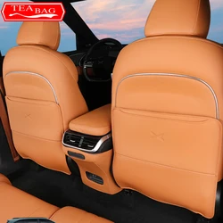 For Xpeng G9 XiaoPeng 2022-2023 Car Leather Seat Kick Mats Rear Seat Protection Mats Scratch & Dirt Resistant Auto Accessories