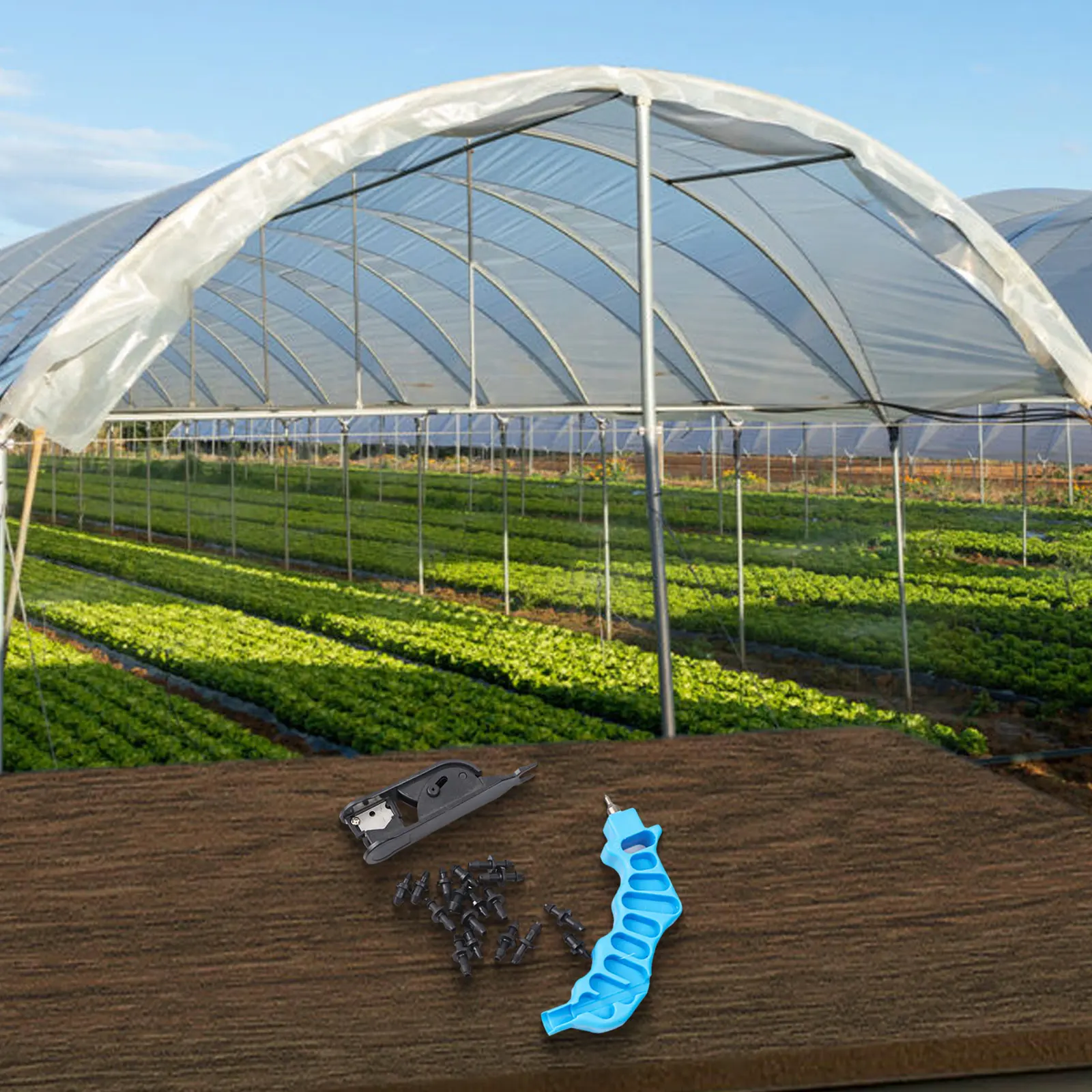 Blue black Drip Irrigation Tool Set Barbed Connectors Clean Cut Tubing Compatible Tubing Convenient Package Ergonomic Design