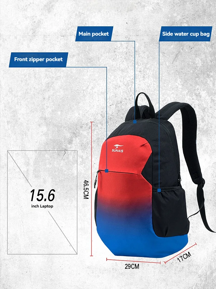 SUNAIS Bags for Men 537128, Sports Gym Backpack, Large Capacity Lightweight Travel Bag for Daily & Outdoor Use