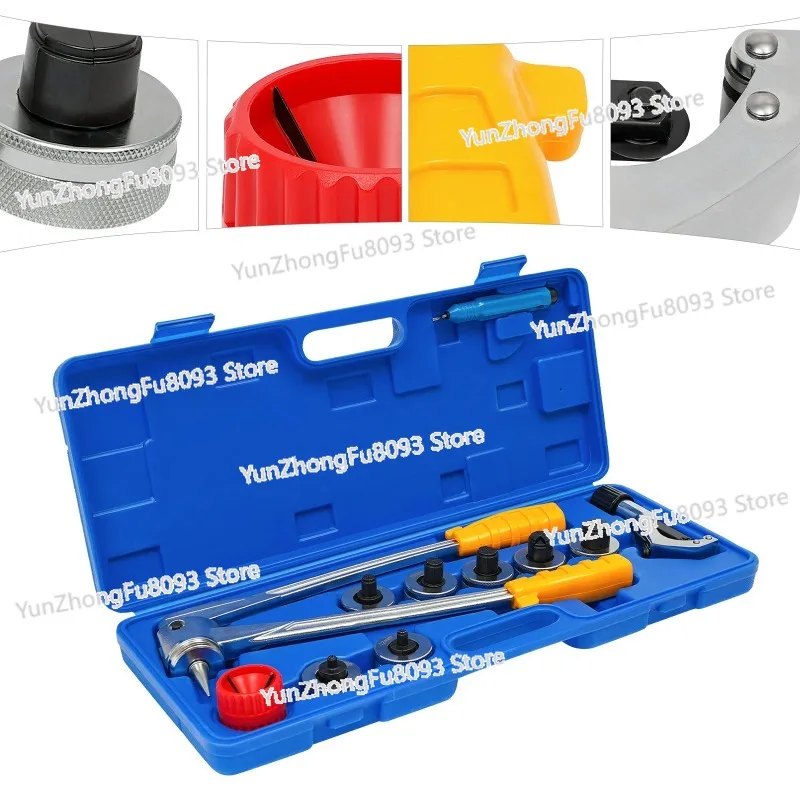 Tube Expander Kit 7 Heads Pipe Crimping Manual Pliers 10-28mm Expansion Tool Kit With Carrying Case