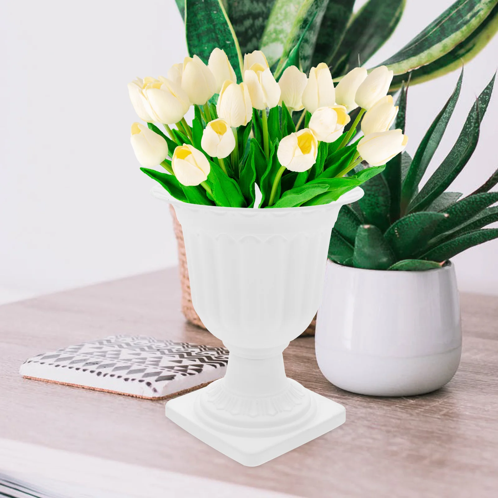 

Small Plastic Flower Pot Decorative Garden Planter For Indoor Outdoor Front Porch Wedding Party Succulents Container Roman