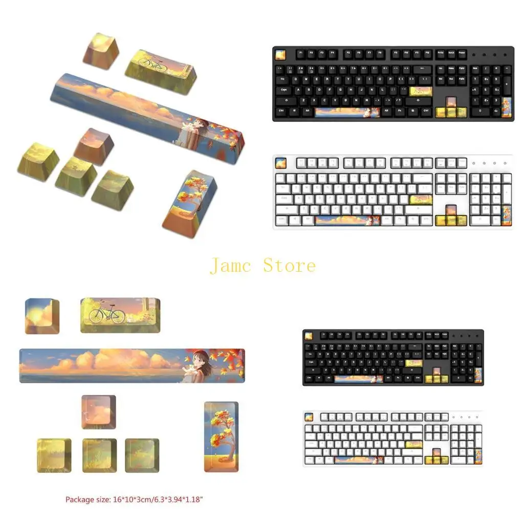 

LX0B 8 клавиш PBT Keycap Пятисторонняя окраска Sub OEM Профиль 6,25 Пробел ESC Введите направления