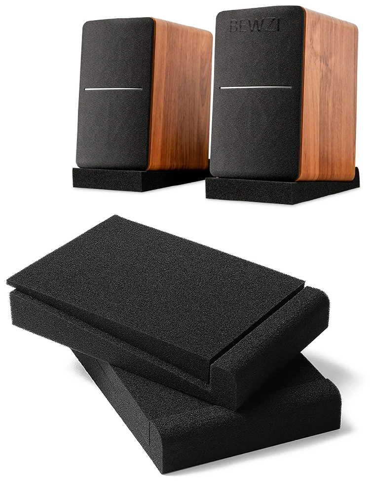 1 paire de coussinets de haut-parleur Super Anti-vibration, Base de haut-parleur pour moniteur de Studio, tampons éponge d'isolation acoustique
