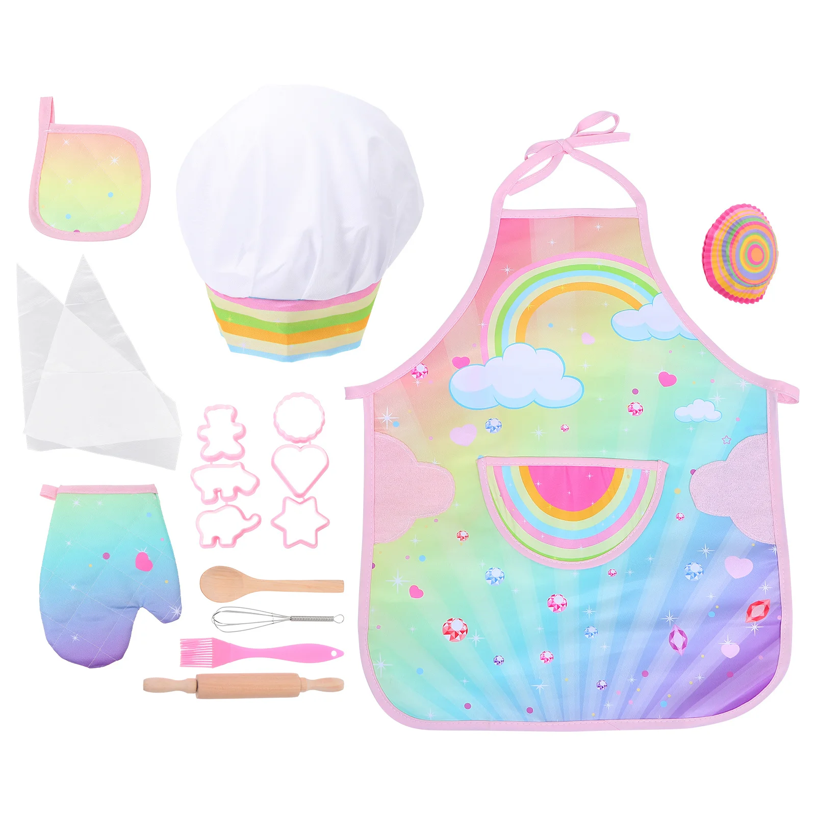 1 مجموعة أدوات المطبخ للأطفال مريلة الخبز ديناصور التظاهر اللعب التعليمية مجموعة الطبخ دور اللعب طفل خبز أدوات المطبخ اللعب #3