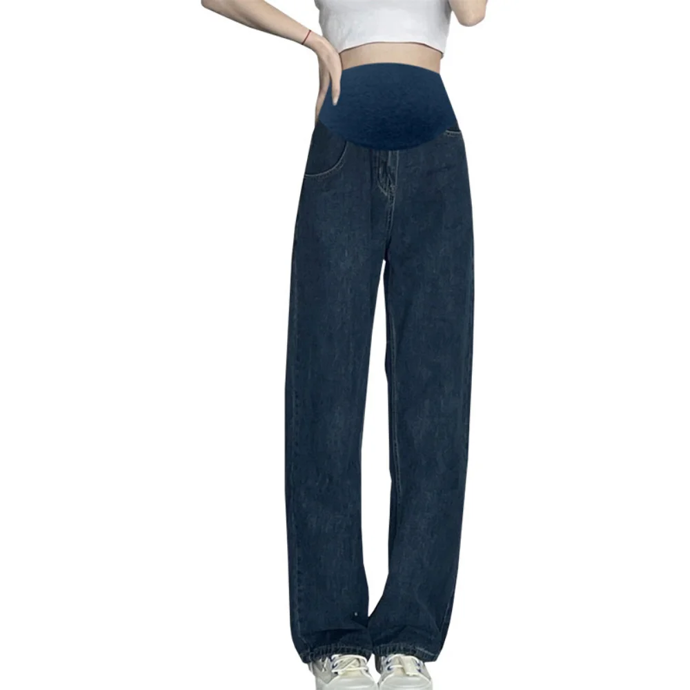 Denim Maternity Jeans Spring Autumn High Waist Belly Pants Clothes For Pregnant Women fashion Pregnancy photoshoot Trousers