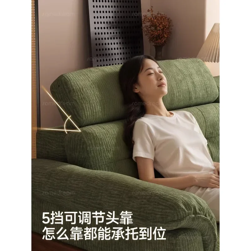 Art sofa small apartment living room 2026 new simple straight row green sofa