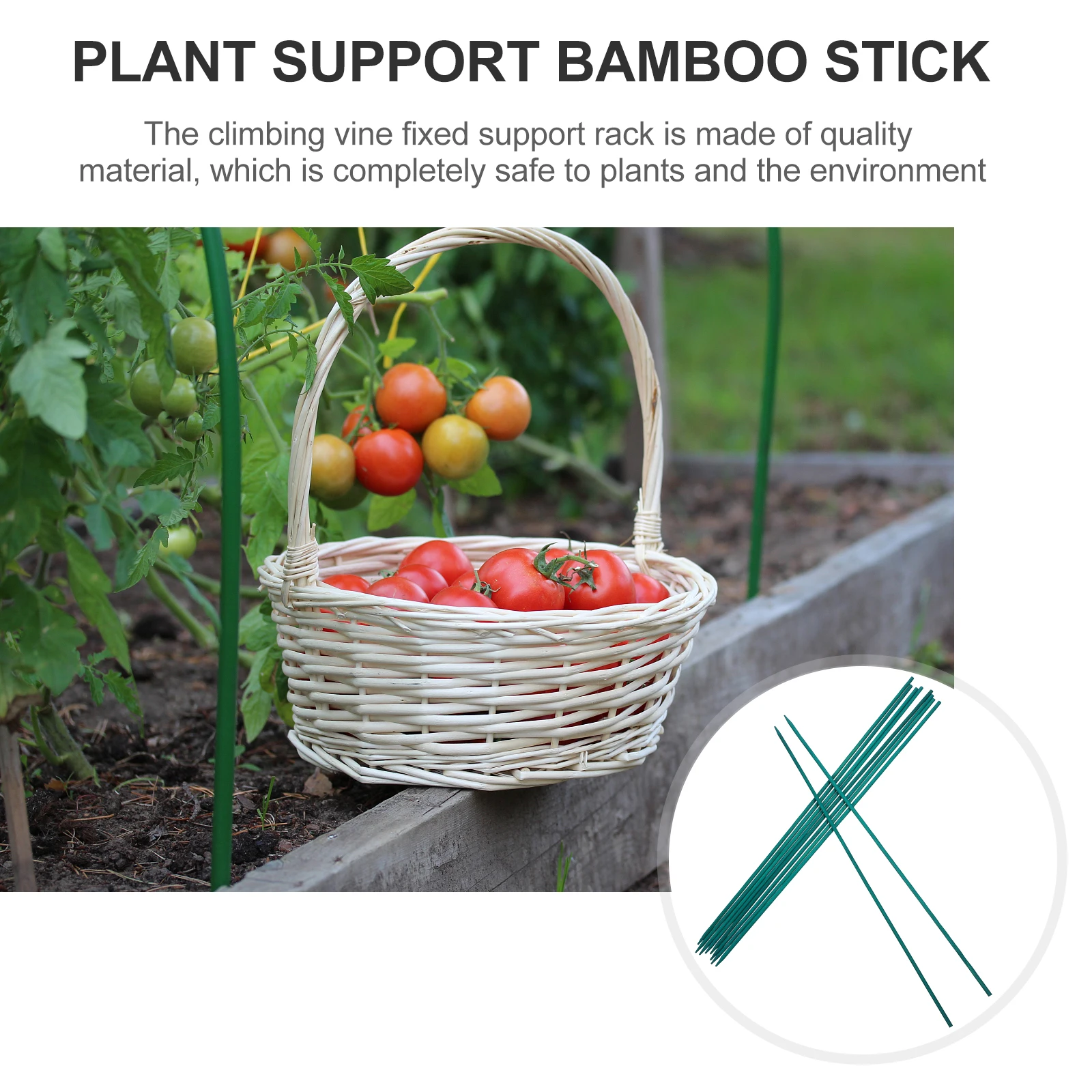 

Bamboo Stick Plant Support Green Large Quantity Gardening Helper Stakes Flower Arrangement Pole Decorative Windmill Plants