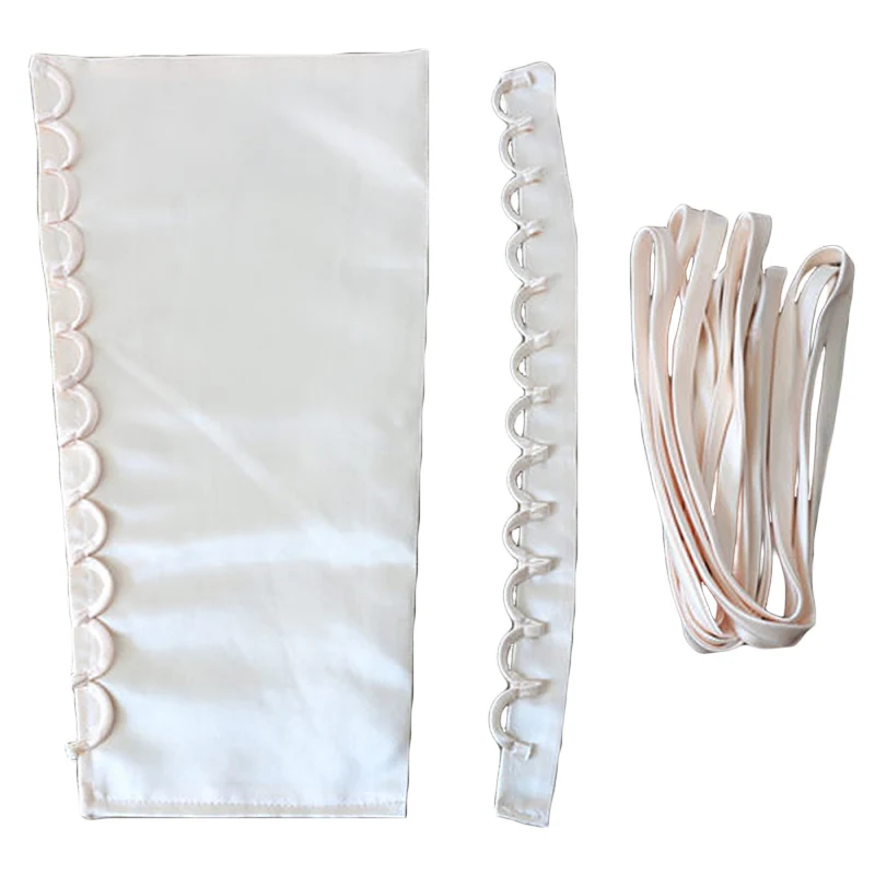 1Set Satin Corset Kits with Zipper Replacement Lace-Up Back Wedding Gown DIY Craft Accessories for Wedding Dress Modification