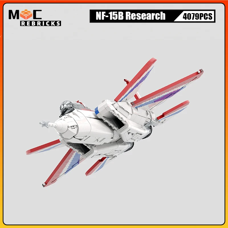 WW2 Military Weapon Series US Air Force NF-15B Research Aircraft MOC Building Blocks Fighter Model Bricks Toys Children Gift Set