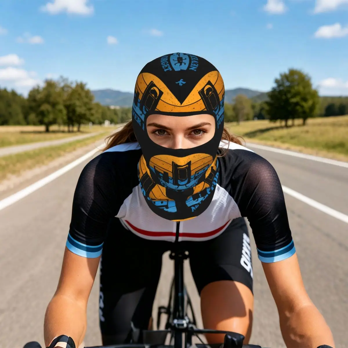 Never Forget -Floppy Disk Cassette VHS Tape Breathable Thin Balaclava Full Face Mask Sun Protection Neck Gaiter For Motorcycle