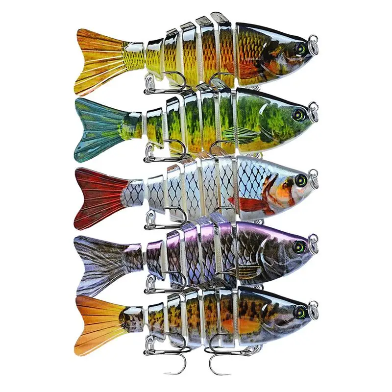 

Multi-Jointed Swimbait Animated Fishing Lures Segmented Kit Swim By Itself 4X Slow Sinking Swim Bait For Bass For Freshwater Or