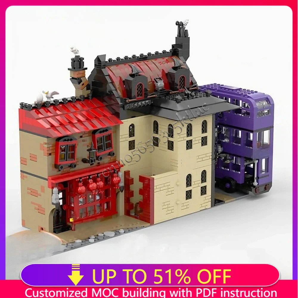 

NEW magic Movie Moc The Leaky Cauldron and Gambol and Japes Joke shop model DIY creative ideas Child Toys Assembly Puzzle Gift