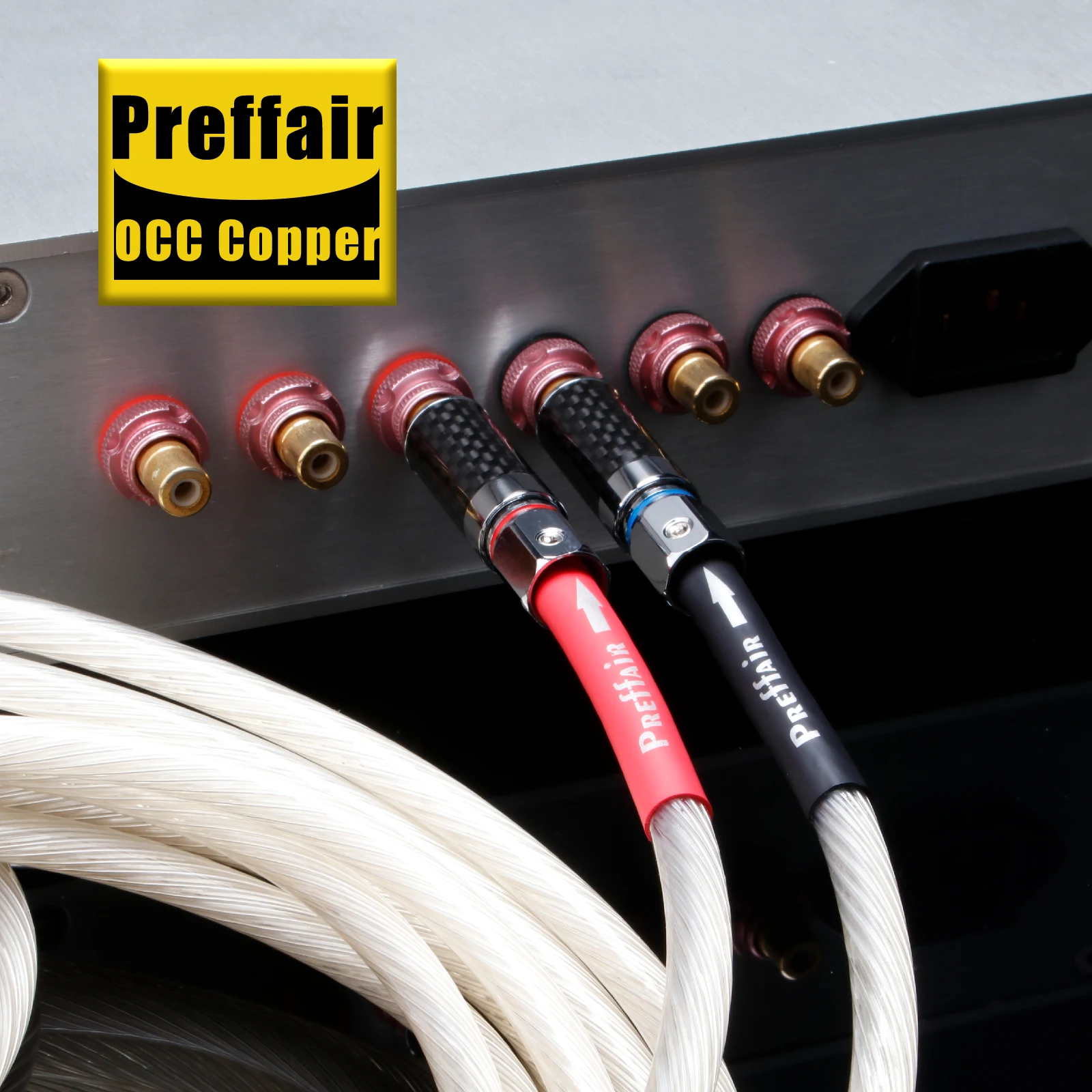 Preffair 7NOCC OCC Silver Plated Audio XLR Interconnect Cable Carbon Fiber XLR Connector Plug for Hi-Fi Stereo Sound System
