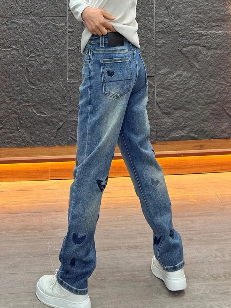 

Высококачественные мужские джинсы: универсальные, легкие, люксовые, модные, весна-осень, новинка, зауженный крой, повседневные, стильные.