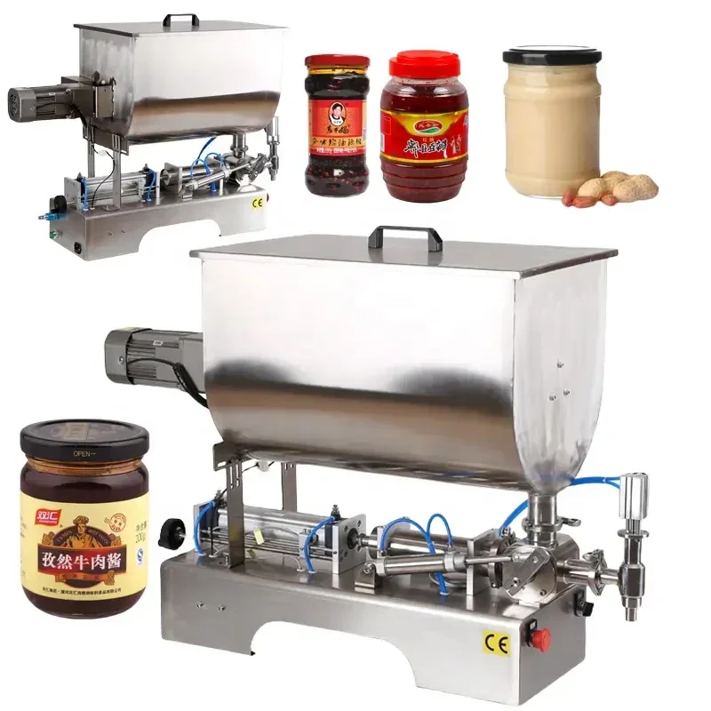 

PBOBP Chili Sauce Filling Machine Paste Peanut Butter Quantitative Filler Machine Pneumatic Slurry Mixing Filling Machine