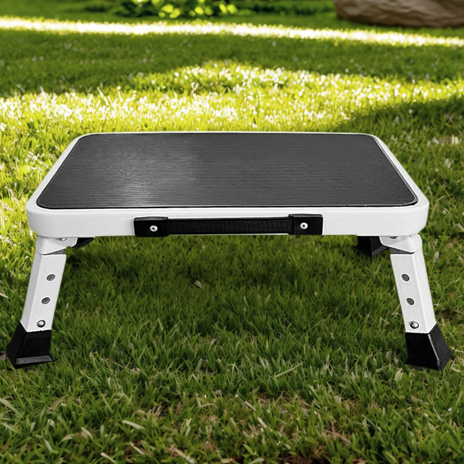 1 Step Foldable Lightweight Step Stool with Wide Pedal Collapsible Folding Step Stool Ladder Stool for Household Garage Storage