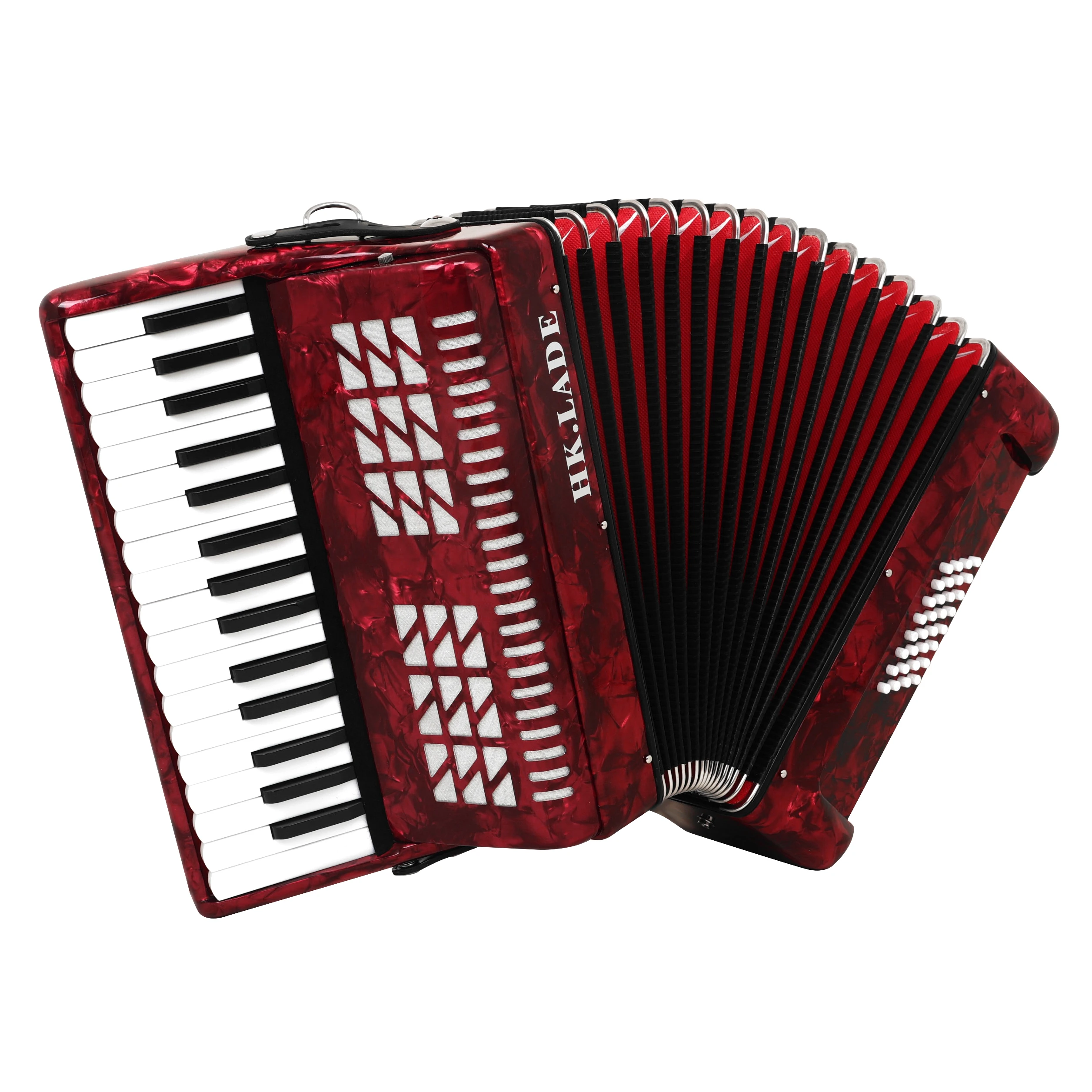 HK.LADE AH-80 Professional Accordion 32 Keys 32 Bass Accordion with Bag Strap Keyboard Instrument for Grading Performance