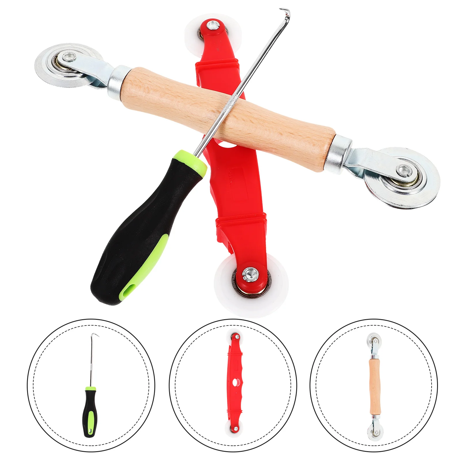 Screen Mesh Tool Roller Bearing Spline Remover Hook Installation Set Window Repair Tools Kit Practical Home Goods