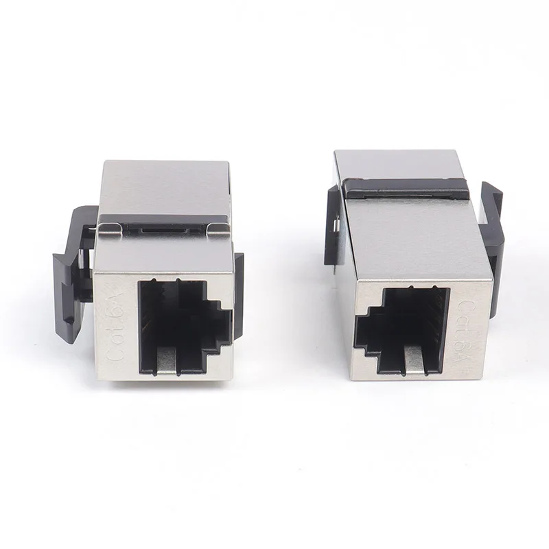 RJ45 Connector  Shielded Cat6A Inline Couplers Female to Female Ethernet Couplers