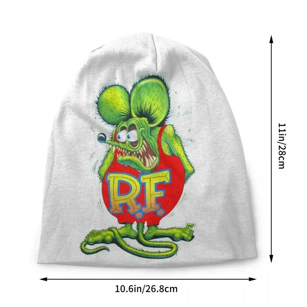 Anime Cartoon Rat Fink Skullies Beanies Caps Unisex Winter Warm Knit Hat Men Women Hip Hop Adult Bonnet Hats Outdoor Ski Cap