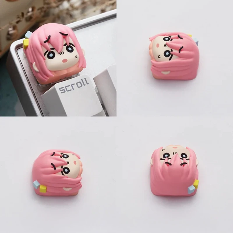 Anime Keycaps Resin BOCCHI THE ROCK Gotoh Hitori Ijichi Nijika Cartoon Characters Yamada Ryo Gaming Keyboard Replacement Keys