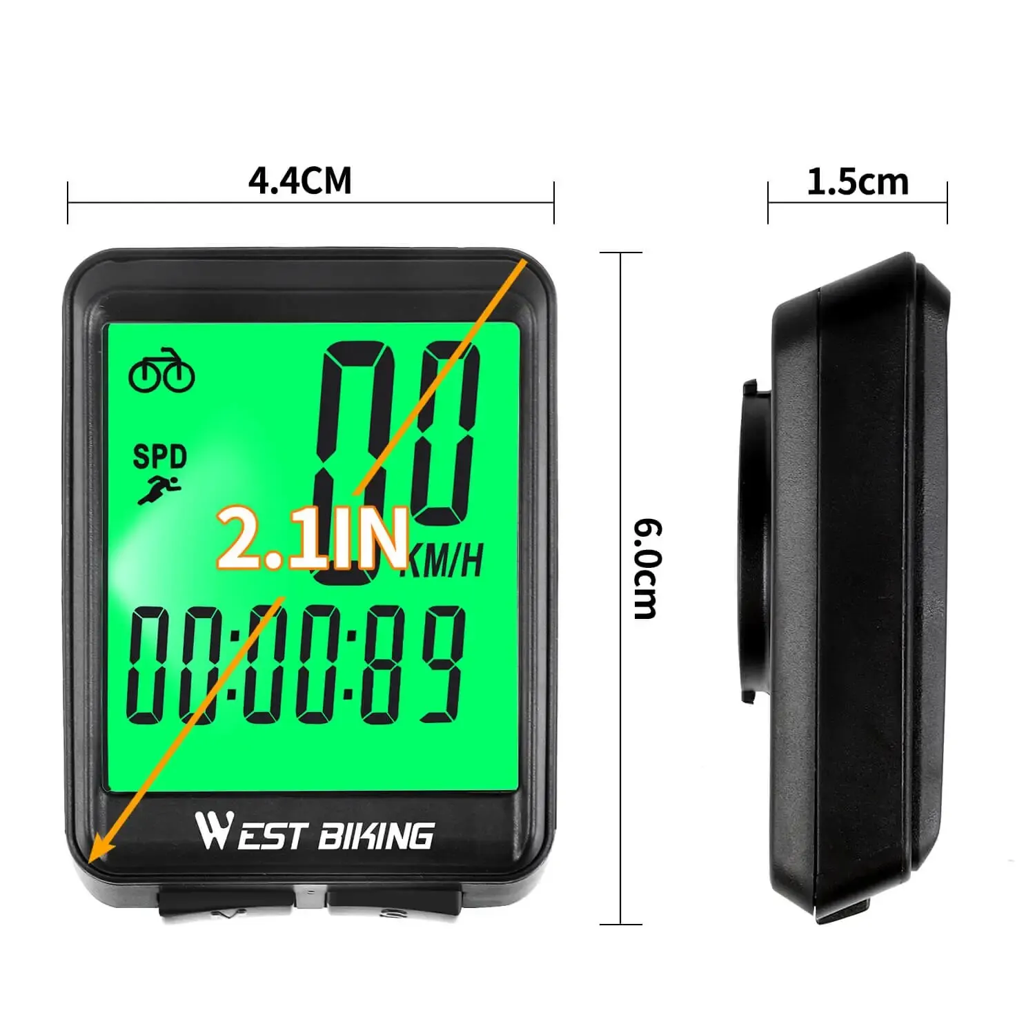 WEST BIKING Bicycle Wireless Computer MTB Road Bike Odometer Waterproof With Backlight Cycling Speedometer LED Rate Stopwatch