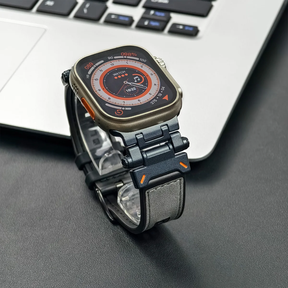 Leder-Silikonarmband für Apple Watch Ultra2 49 mm 46 mm 45 44 42 mm Luxus-Sport-Correas für IWatch Series10 9 8 7 6 5 4 Armband