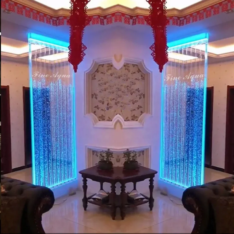 custom.Modern Custom Home Decoration LED Bubble Wall 16 Color Acrylic Panel Wall Partition Room Divider