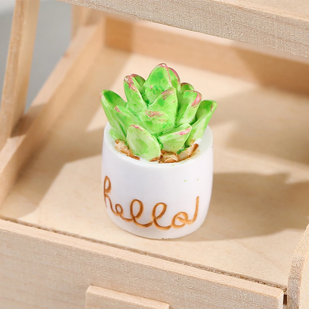 

4 Pcs Mini Artificial Cactus Potted Plants Resin Succulent Indoor Office Decor Easy Care Lifelike Craftsmanship