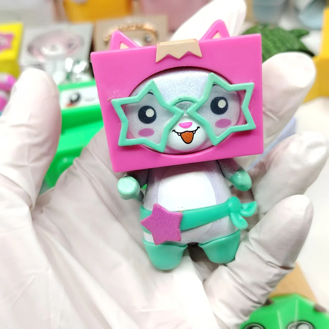 1 قطعة Lankybox الأصلي الشكل 6-8 سنتيمتر مجموعة جميلة أرقام اللعب نادر الذهب روبوت الاطفال الفتيات أفضل هدايا عيد الميلاد