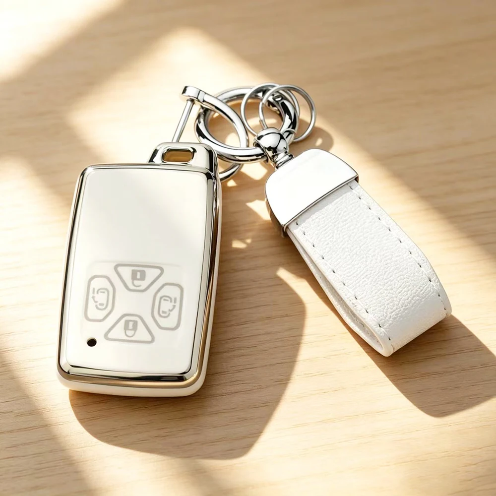 

4 Buttons TPU Smart Remote Key Fob Shell Case for TOYOTA Smart Auto Key Case Accessories
