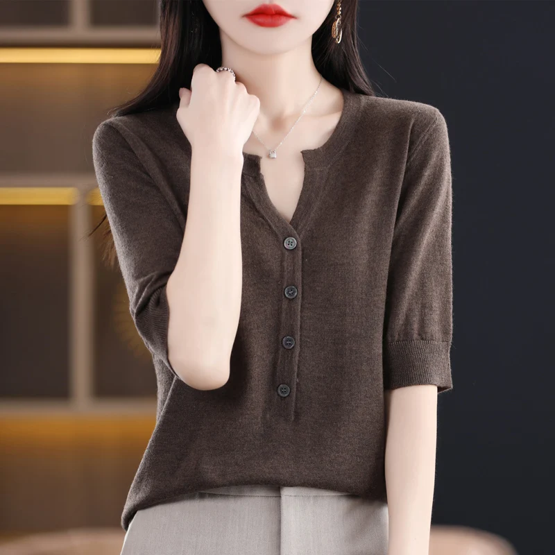 2023 Women\'s cashmere sweater Women\'s cashmere cardigan Fashion sweater Pullover Women\'s short sleeved cardigan