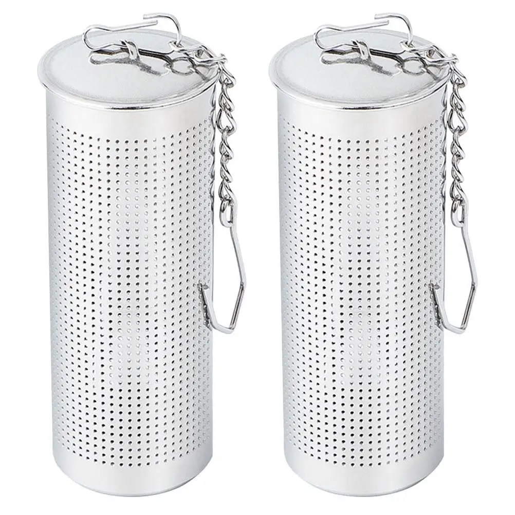 

2Pcs Stainless Steel Strainer Infuser Fine Mesh Ball Kitchen Supplies Reusable Tea Filters Household Seasoning Filter Portable