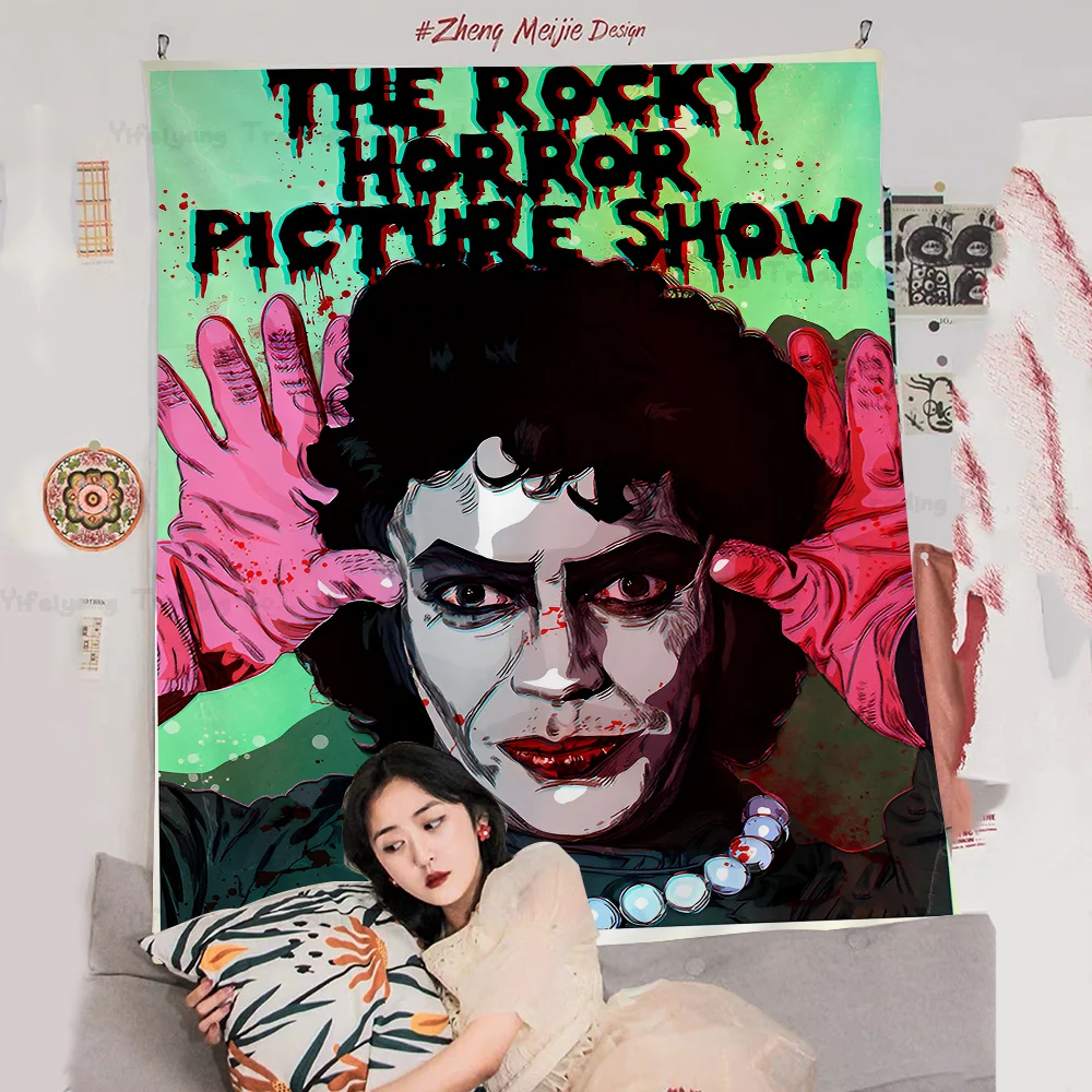 

He Rocky Horror Picture Show Movie Anime Tapestry Hippie Flower Wall Carpets Dorm Decor Cheap Hippie Wall Hanging