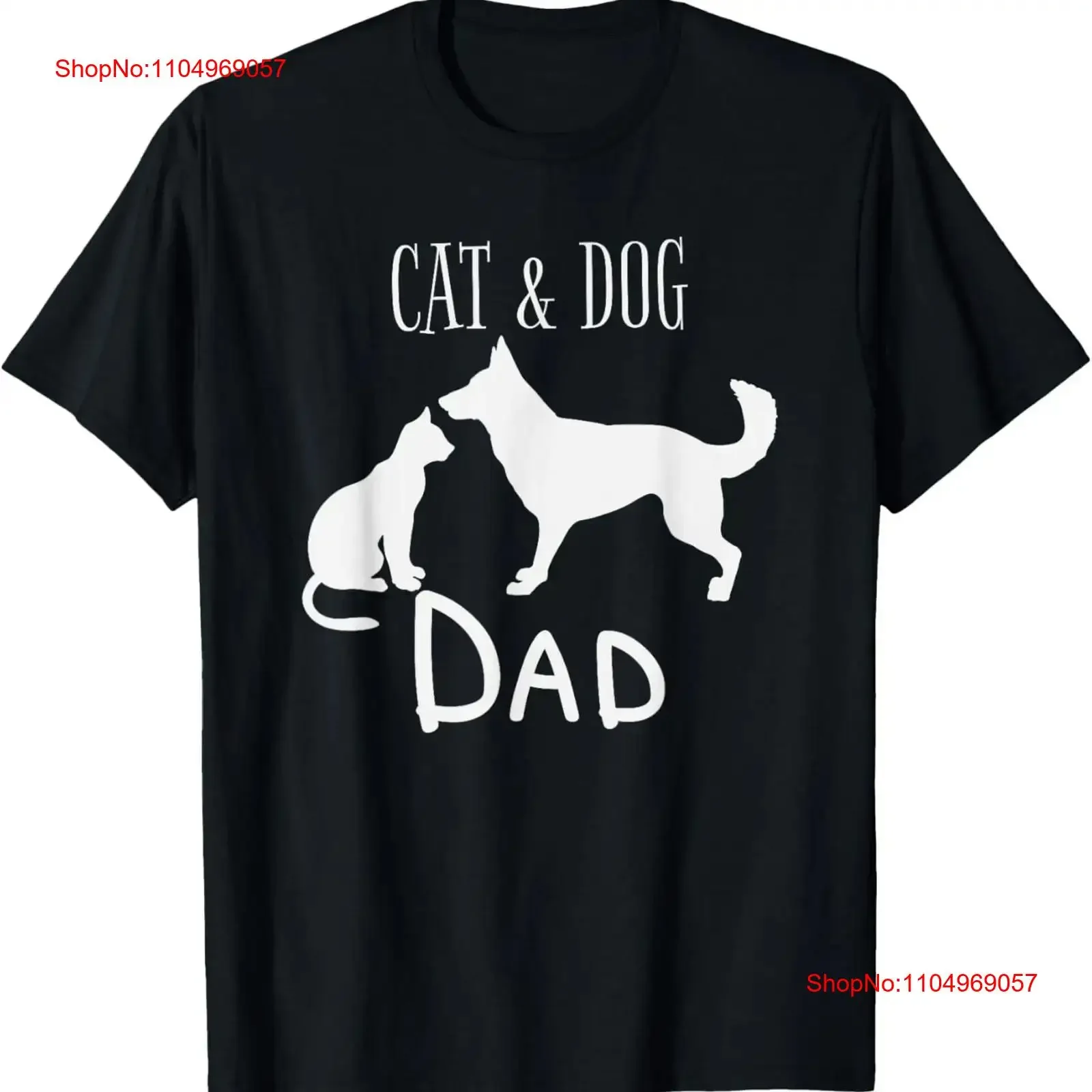

Cat Dog Dad Owner Cute Father Daddy Pet Animal Papa T Shirt vintage Washed homme Soft Unisex Top For Everyday Wear Stylish