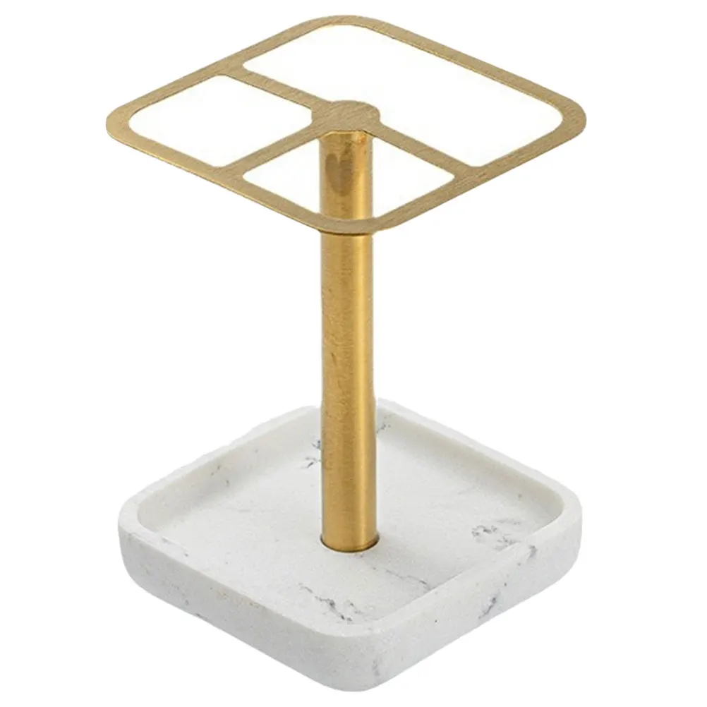 

Toothbrush Holders Electric Storage Rack for Bathroom Stainless Bracket Organizer Golden and Toothpaste Travel