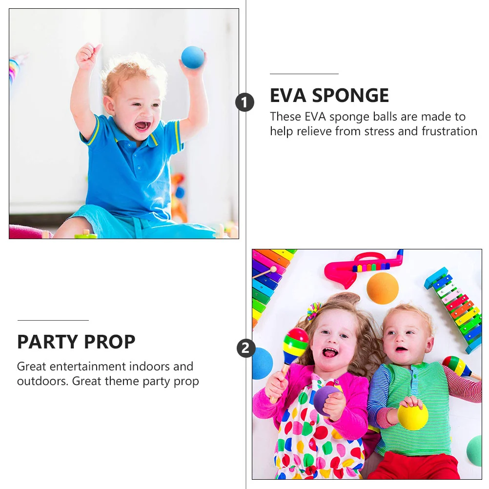 24-delige Eva Sponge Ball Zachte lichtgewicht ballen Speelgoed Kinderen Carnaval Toss Game Baby Stress Kinderspeelgoed