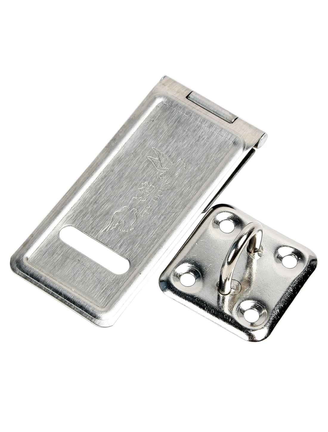 Stainless Steel Door Lock Striker Latch Catch Bolt Hasp Staple Set - Image 6