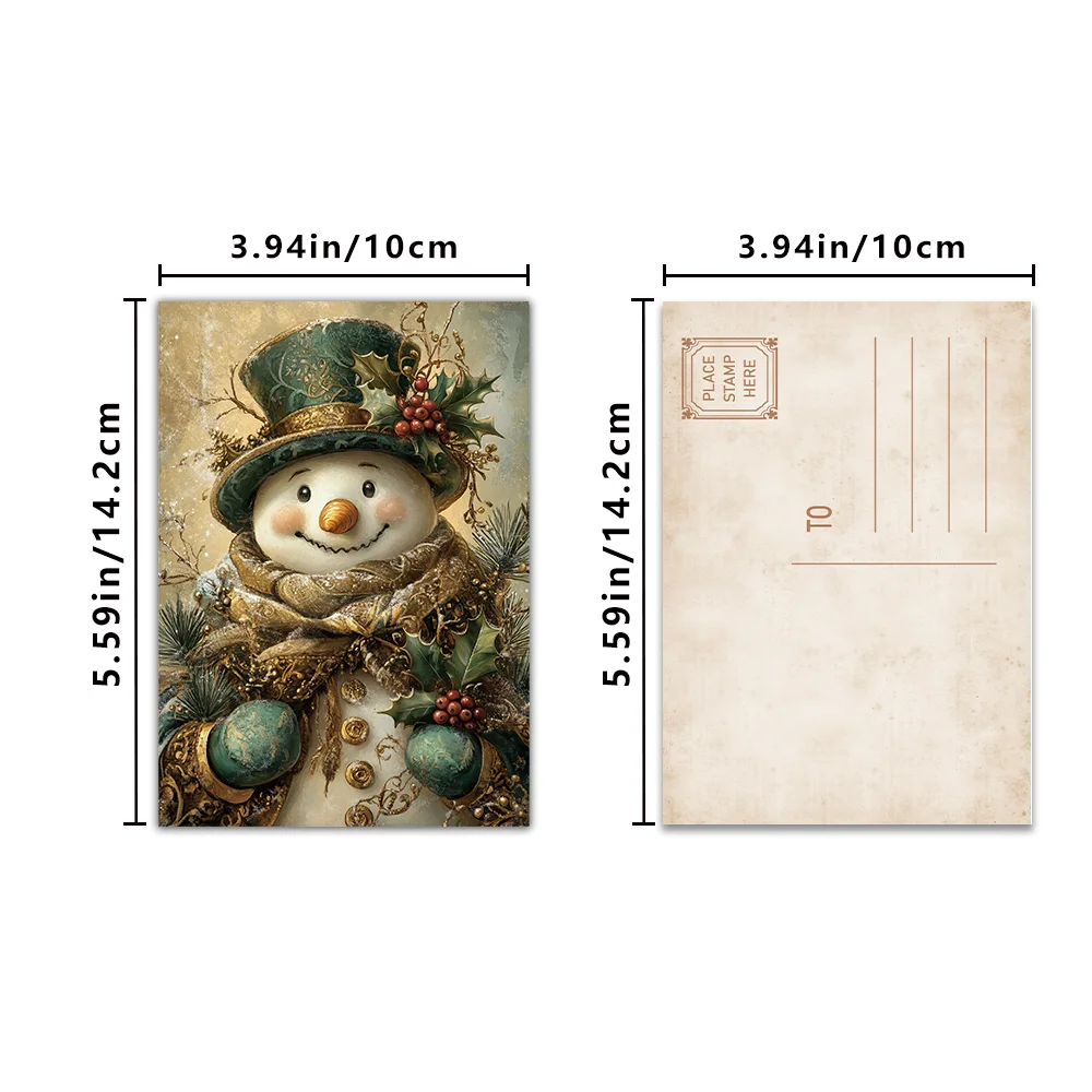 32 Stück Vintage-Weihnachtspostkarten, Weihnachtsmann, Zwerg, Halloween, Geschenk zum Lehrertag, Schulanfang, Schlafzimmerdekoration, hochwertig – Detail 7