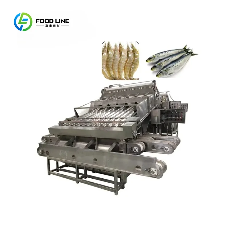 Customized Multi-specification 304 Stainless Steel Prawn Fish Grading Machine for Seafood Processing CE Certified